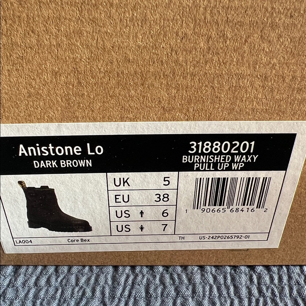 Dr. Martens Dark Brown Anistone Boots - Picture 2 of 9